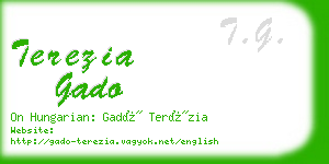 terezia gado business card